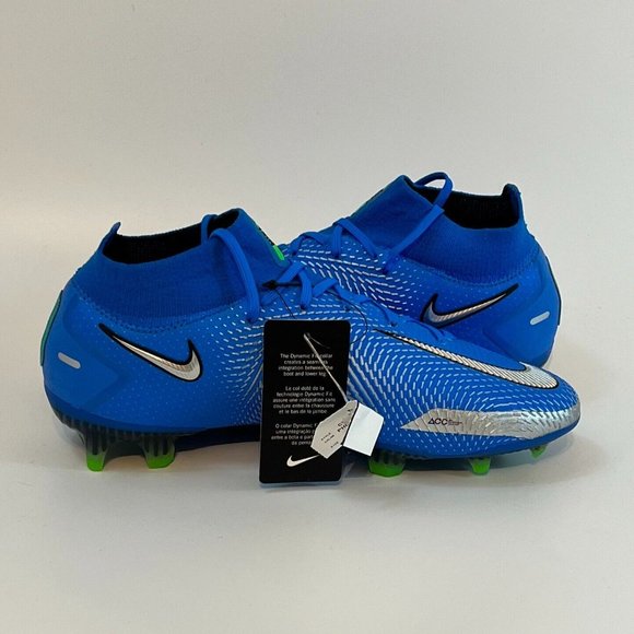 Nike Men's Phantom GT Elite DF FG CW6589-401 Blue Lace Up Soccer Cleats Size 7 6 - Picture 6 of 9